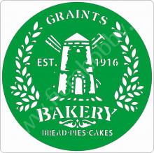  Bakery graints, 15 см, трафарет на клеевой основе