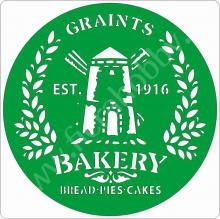  Bakery graints, 15 см, трафарет на клеевой основе