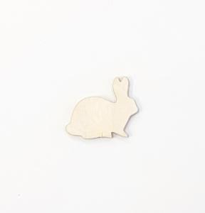 Маленький кролик, заготовка фанера, 3,5х2,8х0,3см  - Fierahobby.ru 