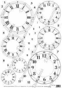 Бумага рисовая Decomania "Циферблаты" (35х50см) (1) ― Интернет магазин FieraHobby