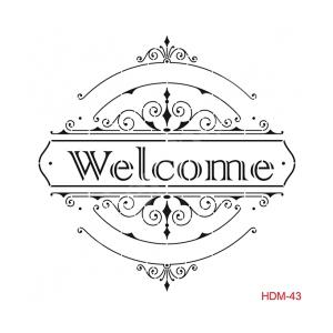 STENCIL STHDM-043 welcome 25*25см ― Интернет магазин FieraHobby