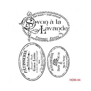 STENCIL STHDM-044 этикетки лаванда 25*25см ― Интернет магазин FieraHobby